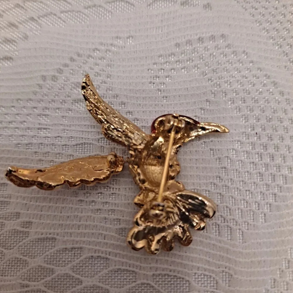 Pins Brooches Lot of 5 Cat Bird Lotus Heart Butterfly Costume Fashion Jewelry